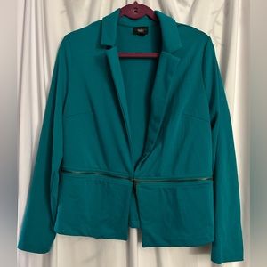 Mossimo Green Full 360 Zipper Blazer Jacket, Size XXL